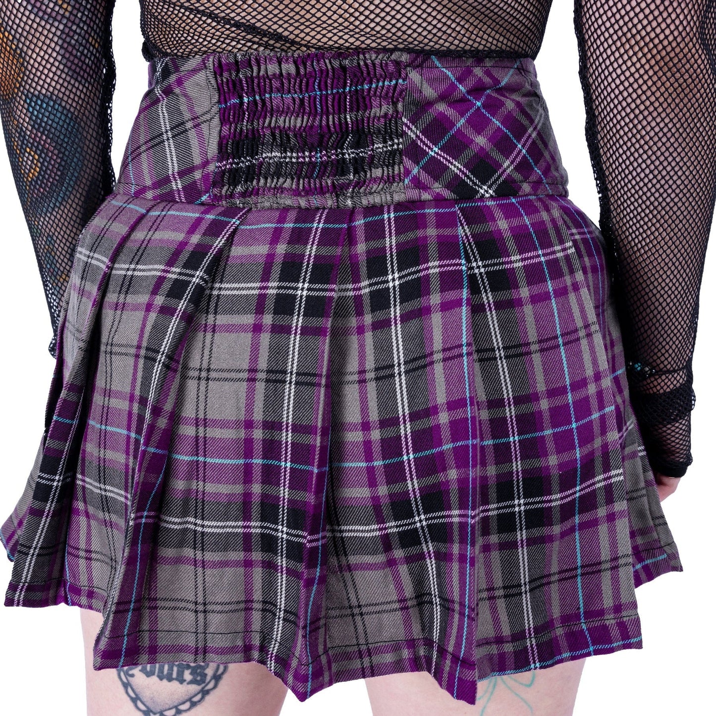 ZORYA SKIRT - GREY/PURPLE CHECK REF.24IN18