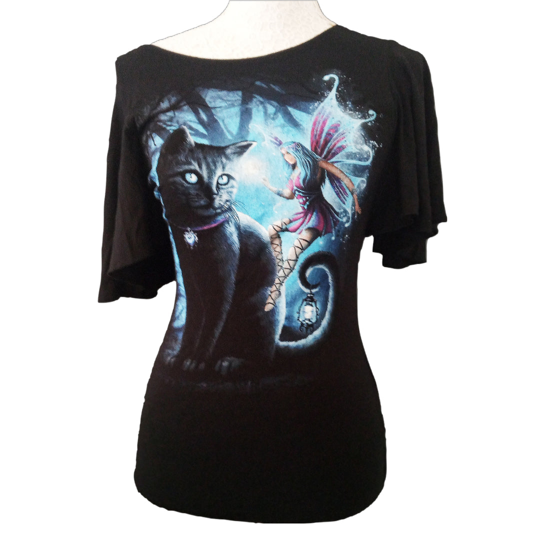 CAMISETA HADA Y GATO REF. CSM116