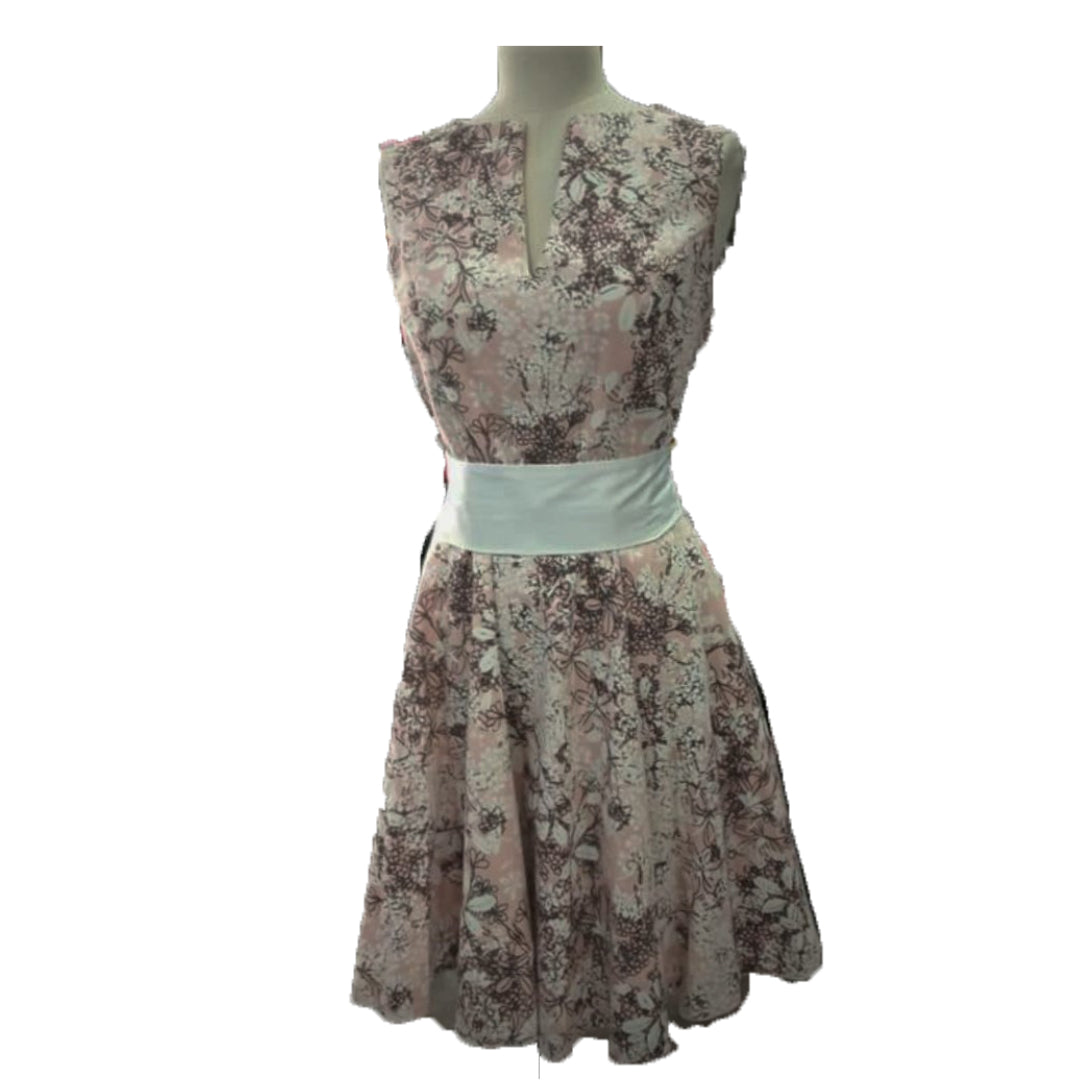 VESTIDO FLORAL ROSA REF. VFR100