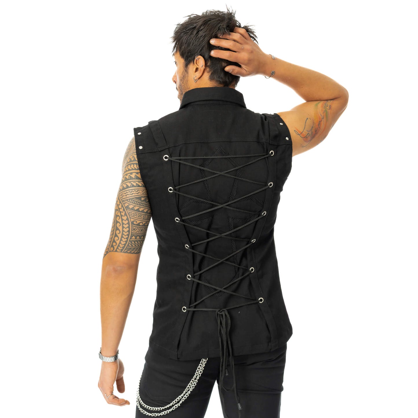 SANCTIFIED SINS VEST - BLACK REF-26C
